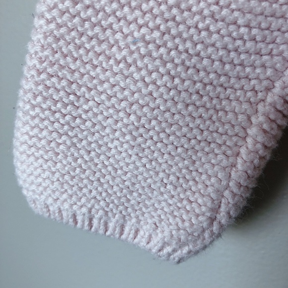🍁Gap 3-6m pink knit sweater with ears - Picture 7 of 8